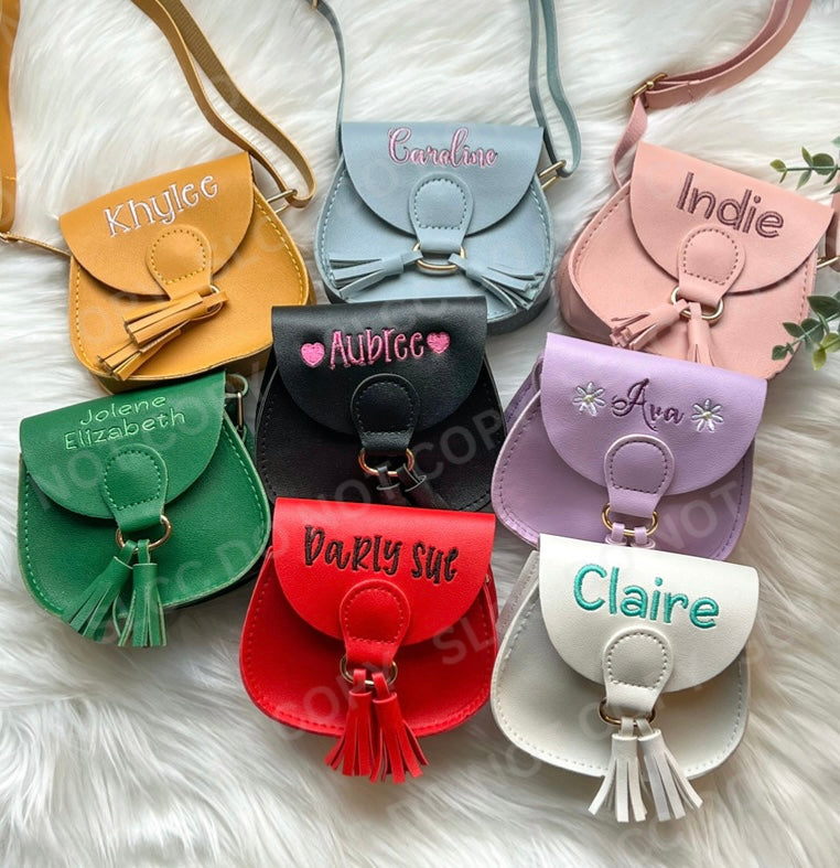 Personalized Embroidered Kids Purses