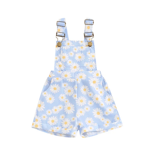 Blue Daisy Overalls